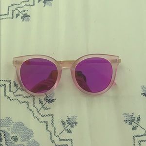Pink reflective sunglasses